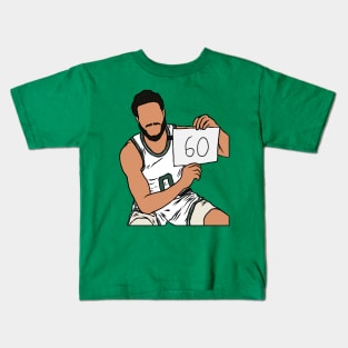 Jayson Tatum 60 Point Game Kids T-Shirt